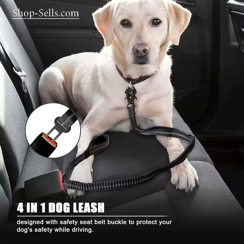 Durable Tactical Bungee Dog Leash with Quick-Release Carabiner