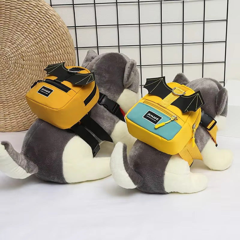 Cute Dog Backpack for Small & Medium Breeds — High-Capacity Treat Bag, Portable Pet Pack