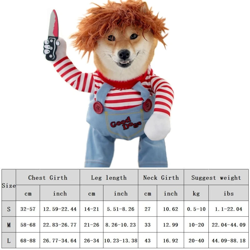 Halloween Costume for Dogs and Cats โ Funny Pet Hoodie, Cosplay Outfit