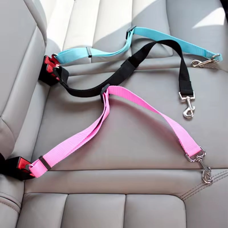 Adjustable Pet Car Seat Belt for Dogs & Cats | Durable, Safe & Colorful