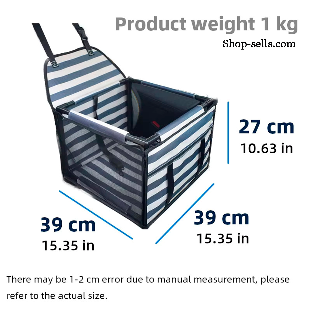Waterproof Pet Car Seat Basket — 900D Oxford + PVC, Booster Carrier for Small & Medium Dogs/Cats