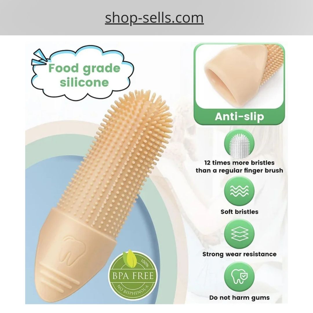 Silicone Pet Finger Toothbrush – Soft Gum Protection & Tartar Removal for Dogs and Cats