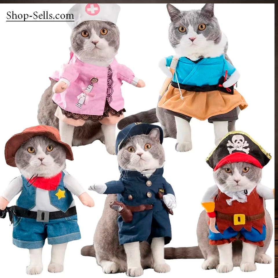 Halloween Costume for Dogs and Cats โ Funny Pet Hoodie, Cosplay Outfit