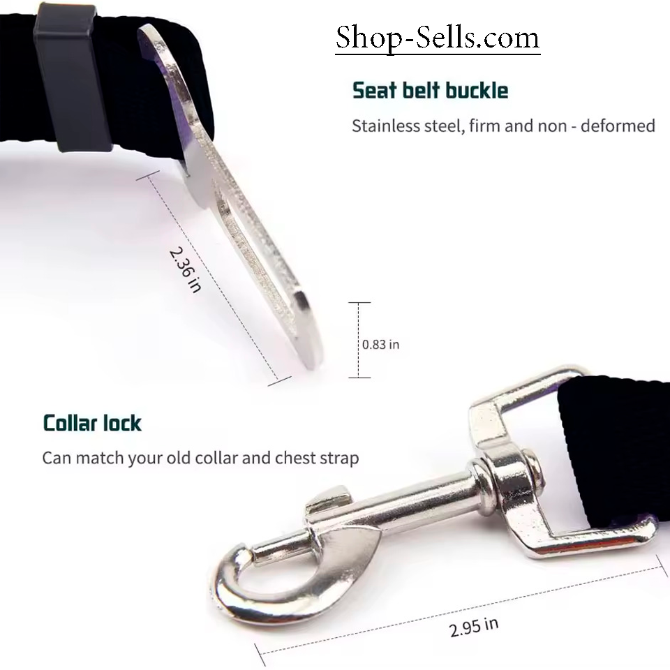 Adjustable Pet Car Seat Belt for Dogs & Cats | Durable, Safe & Colorful