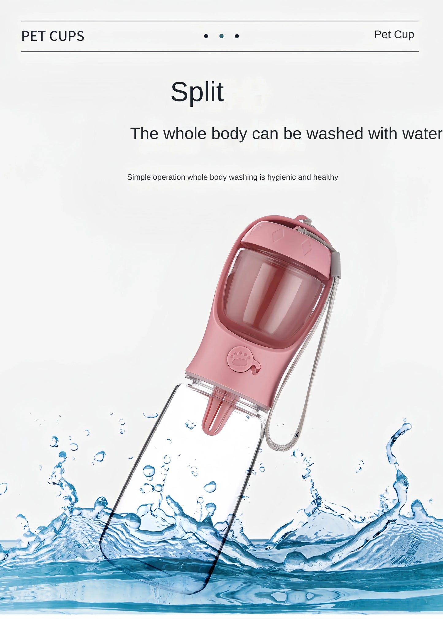 For cats, dogs, and even raccoons. Water and food bottle – BPA-free, perfect for walks and travel.