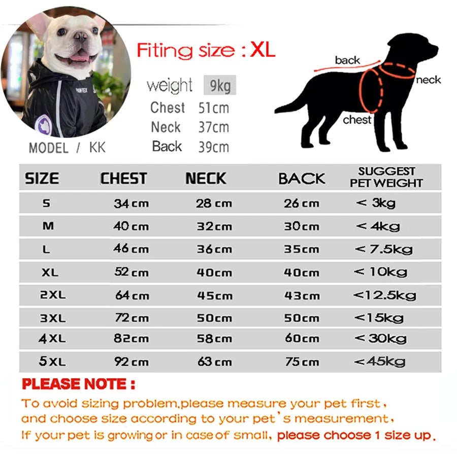 Waterproof Dog Raincoat with Hood – Perfect for Rainy and Chilly Weather