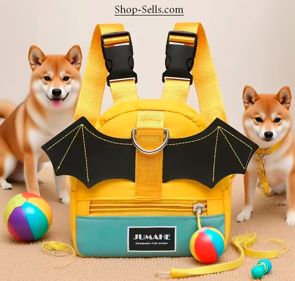 Cute Dog Backpack for Small & Medium Breeds — High-Capacity Treat Bag, Portable Pet Pack
