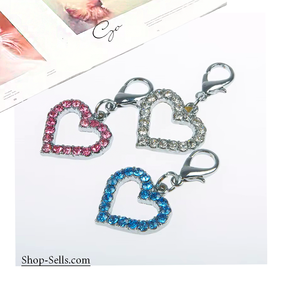 Pearl Pet Necklace Collar with Heart Charm | Adjustable Jewelry for Dogs and Cats
