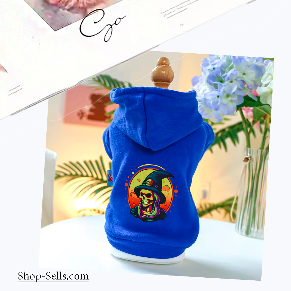 Halloween Pet Hoodie for Small Dogs & Cats — Cozy Fall/Spring Pullover with Hood