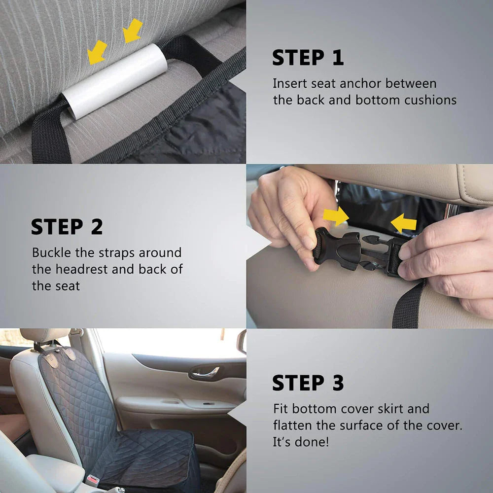 Waterproof Dog Car Seat Cover – Front Seat Protector for Safe & Clean Travel
