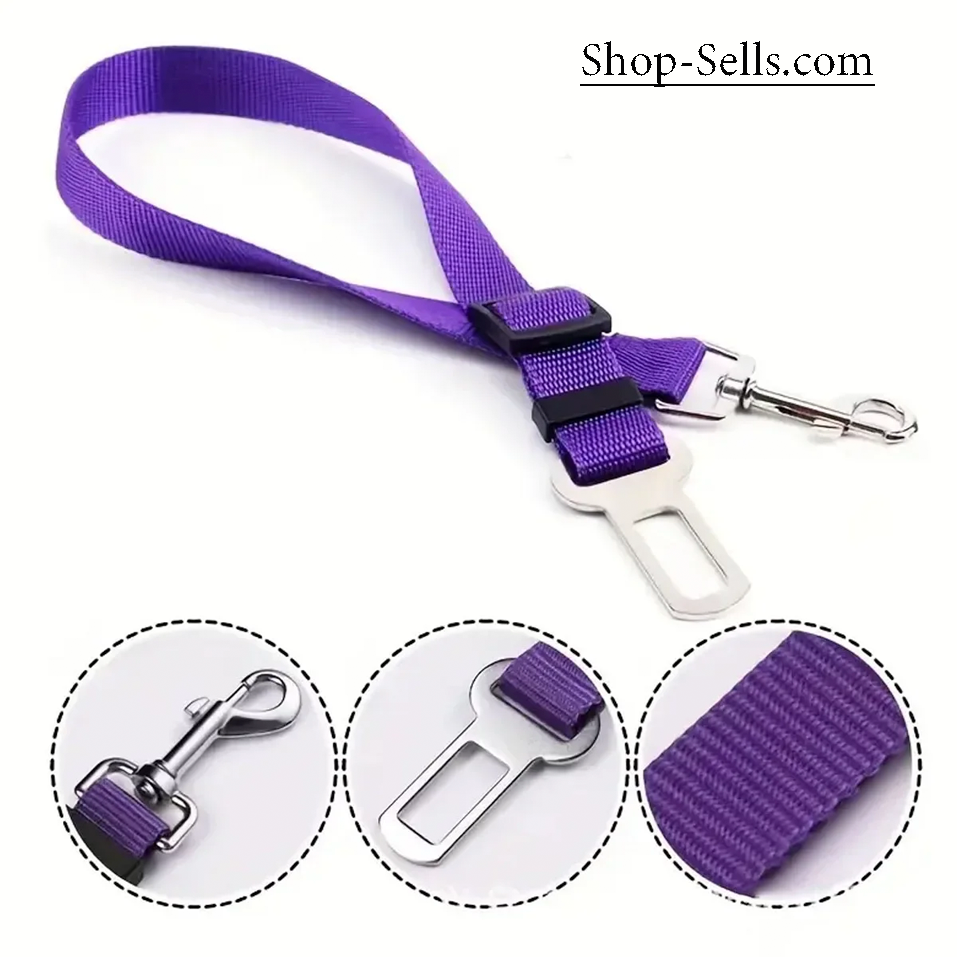 Adjustable Pet Car Seat Belt for Dogs & Cats | Durable, Safe & Colorful