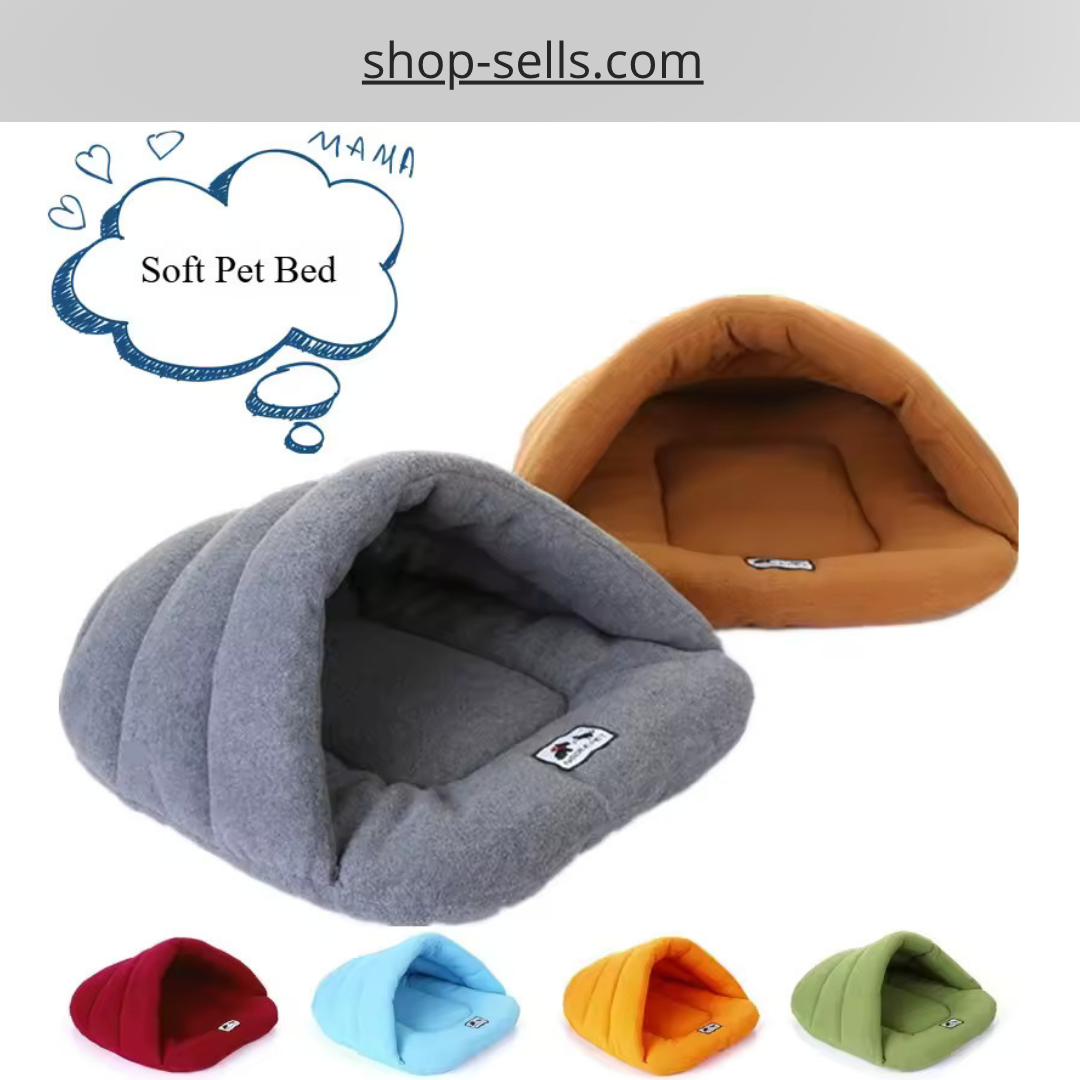 Warm & Cozy Pet Sleeping Bag – 2-in-1 Bed & Cushion for Cats and Small Dogs 🐾