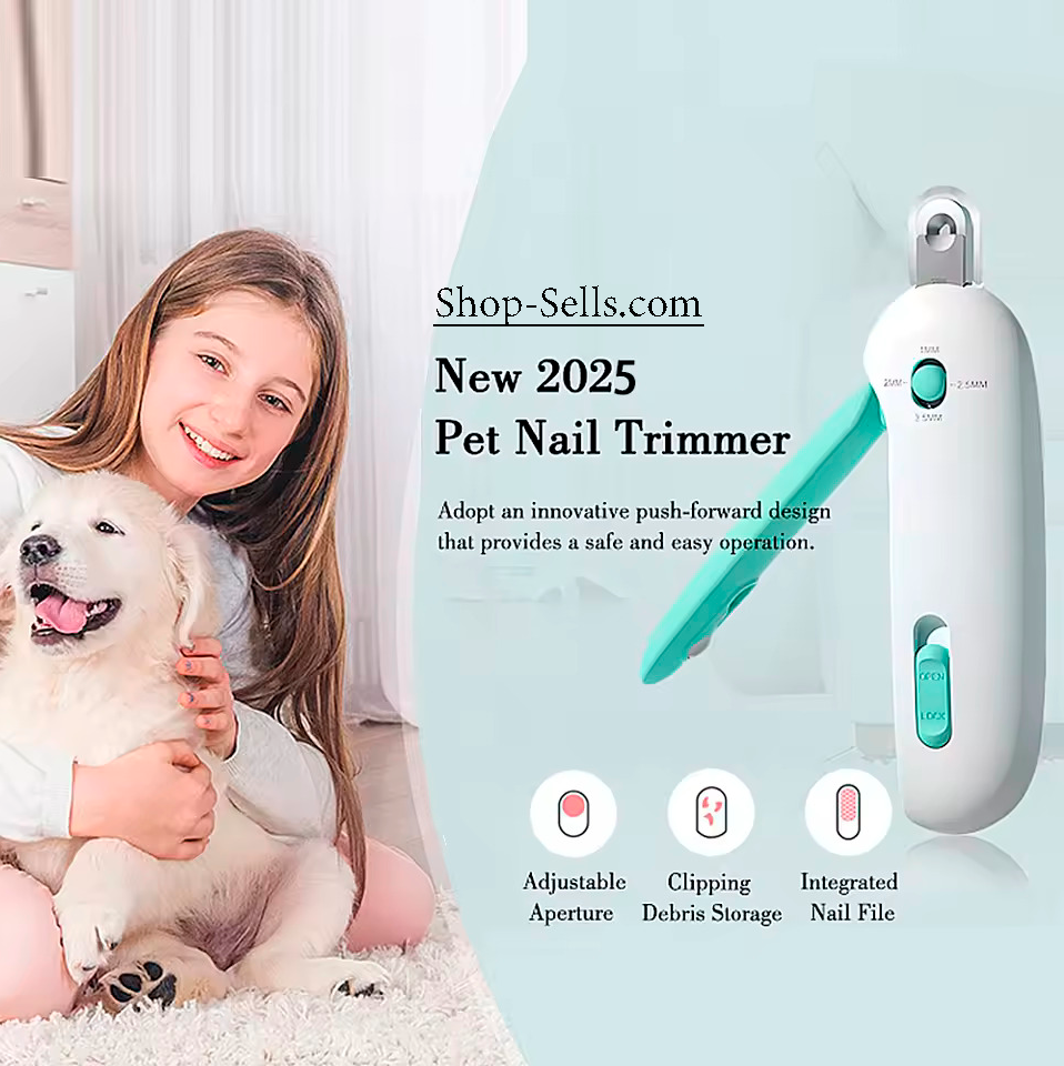 Pet Nail Clippers with Safety Guard & Nail File – For Cats, Dogs & Rabbits | Shop-Sells