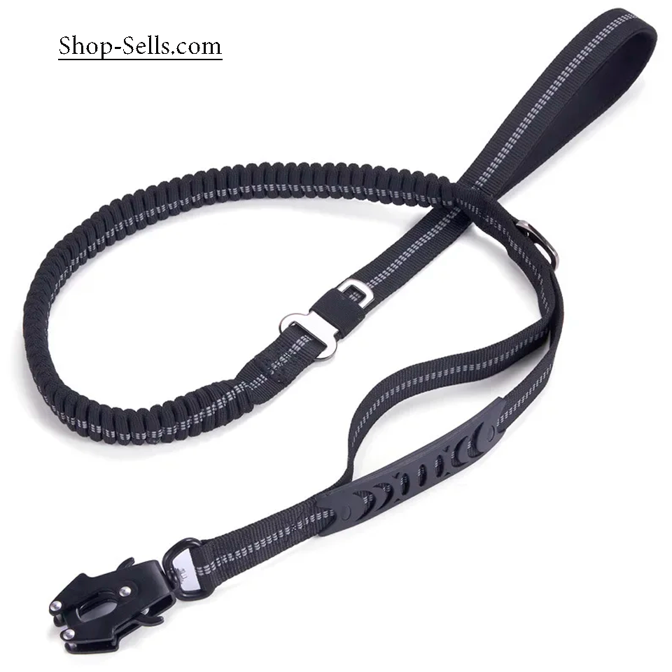 Durable Tactical Bungee Dog Leash with Quick-Release Carabiner