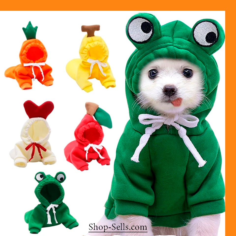 Fruit Design Dog Hoodie | Winter Warm Pet Clothes