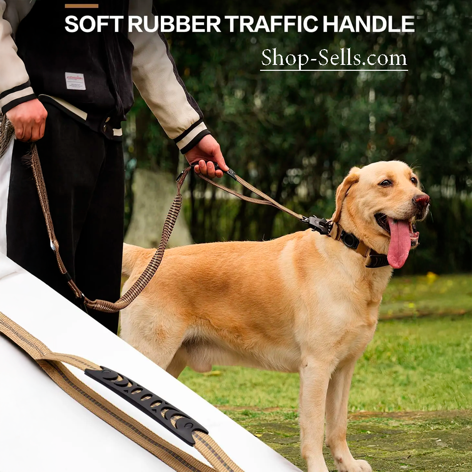 Durable Tactical Bungee Dog Leash with Quick-Release Carabiner