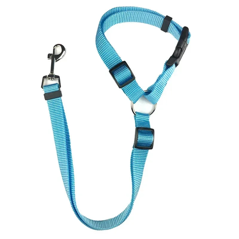 Adjustable Dog Car Seat Belt with Headrest Attachment | Safety Leash for Small Dogs