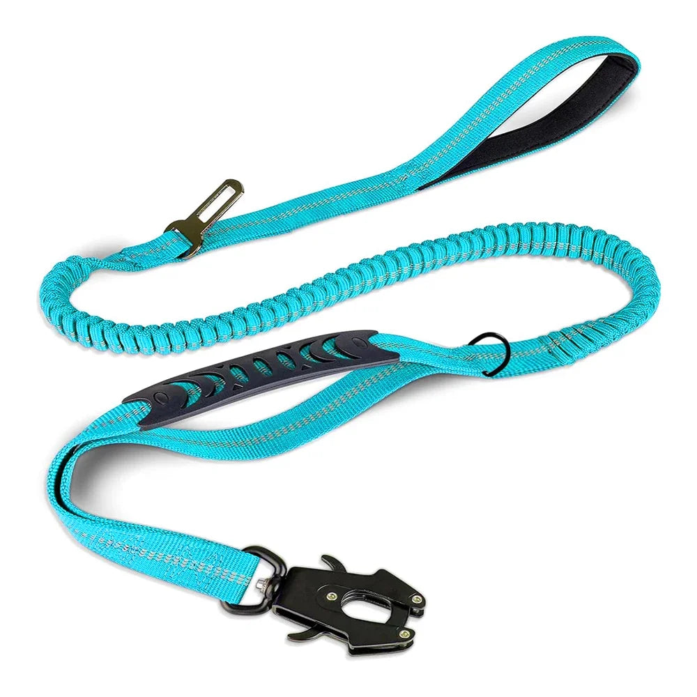 Durable Tactical Bungee Dog Leash with Quick-Release Carabiner