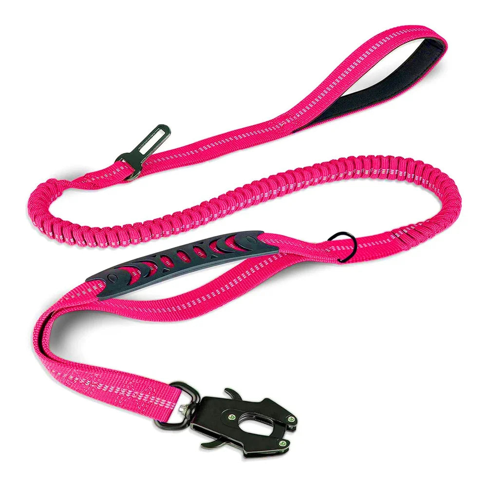 Durable Tactical Bungee Dog Leash with Quick-Release Carabiner