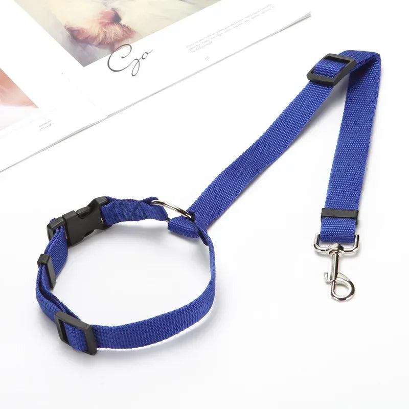 Adjustable Dog Car Seat Belt with Headrest Attachment | Safety Leash for Small Dogs