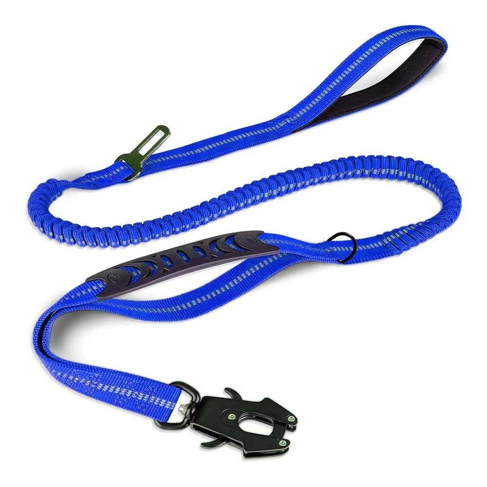 Durable Tactical Bungee Dog Leash with Quick-Release Carabiner