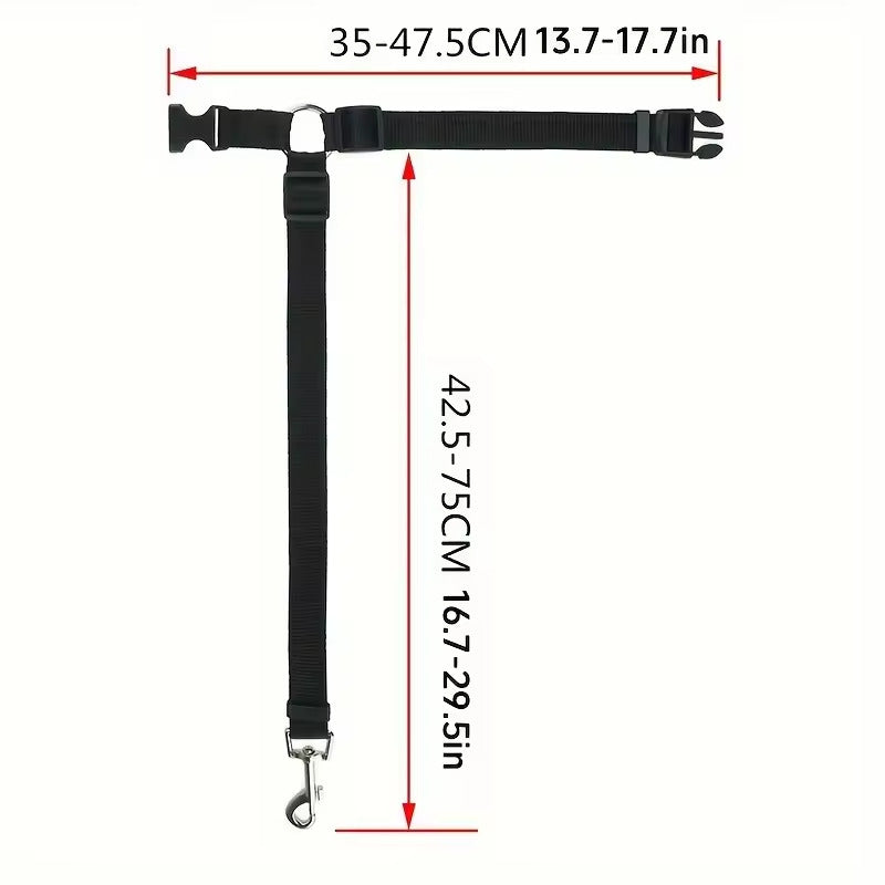 Adjustable Dog Car Seat Belt with Headrest Attachment | Safety Leash for Small Dogs