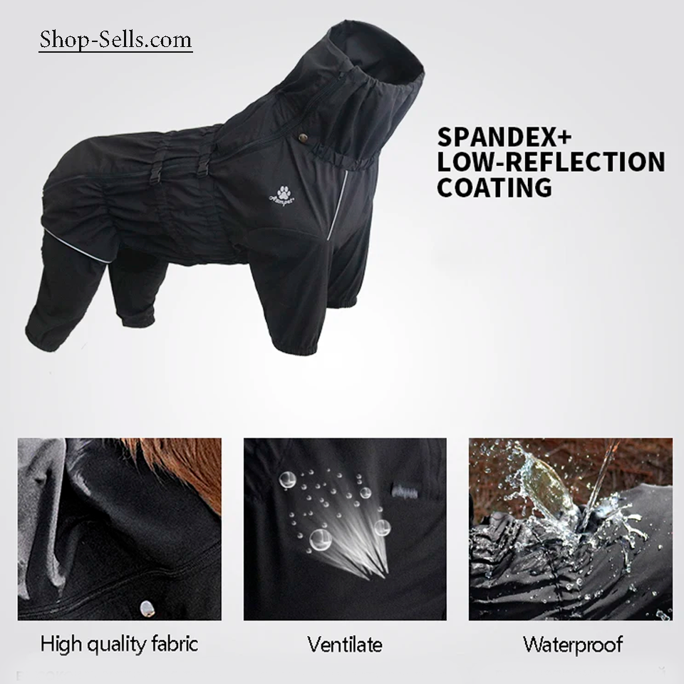 Waterproof Dog Raincoat — Lightweight Reflective Jacket for All Seasons