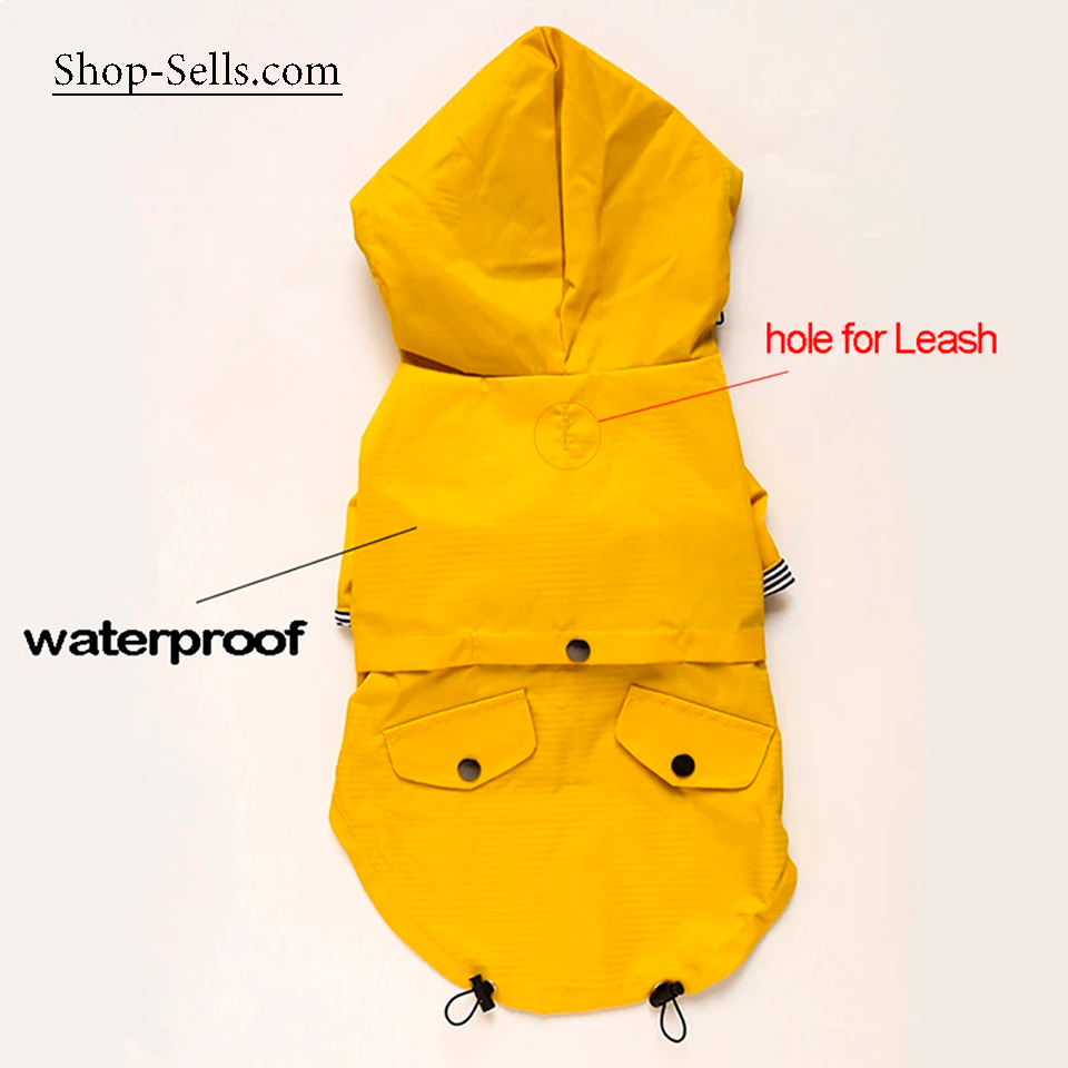 Waterproof Dog Raincoat with Hood — Stylish, Adjustable & All-Weather Protection