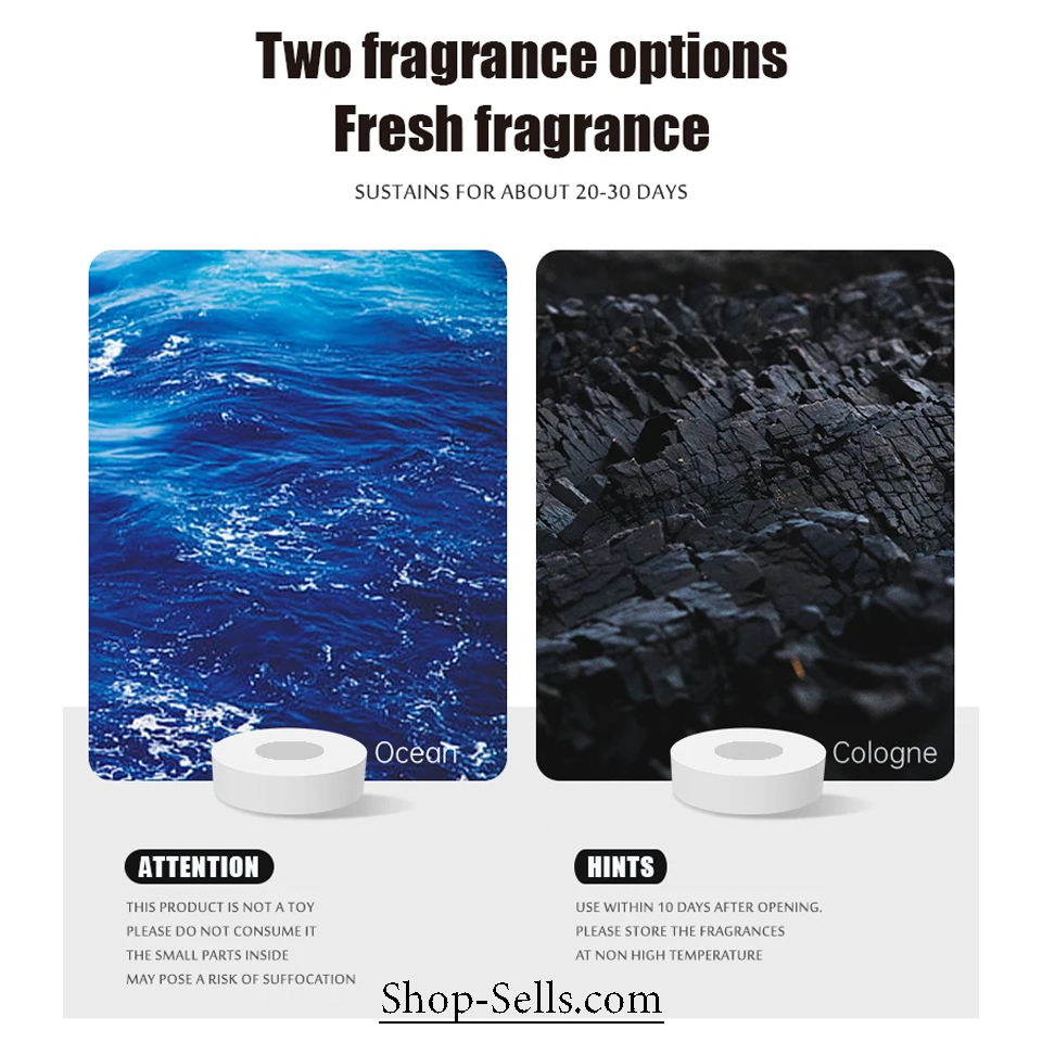Car Air Freshener CX-2 — Stylish Rotating Solid Perfume with Ocean Scent