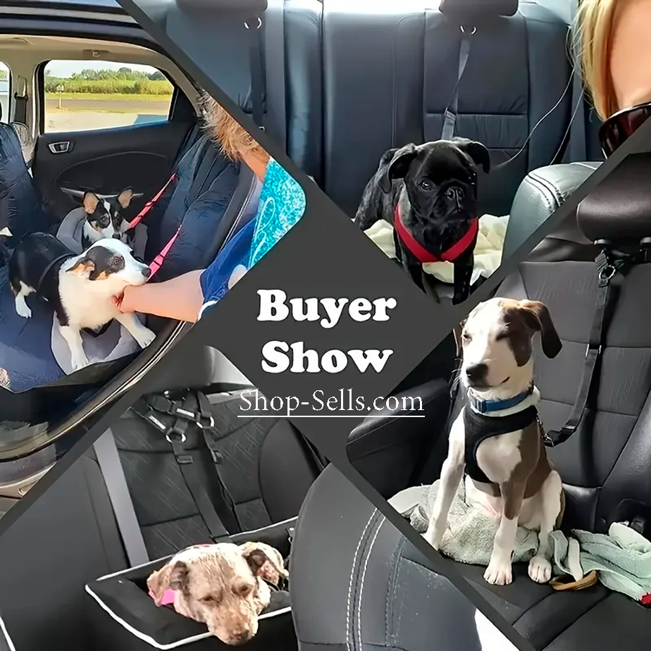 Adjustable Dog Car Seat Belt with Headrest Attachment | Safety Leash for Small Dogs