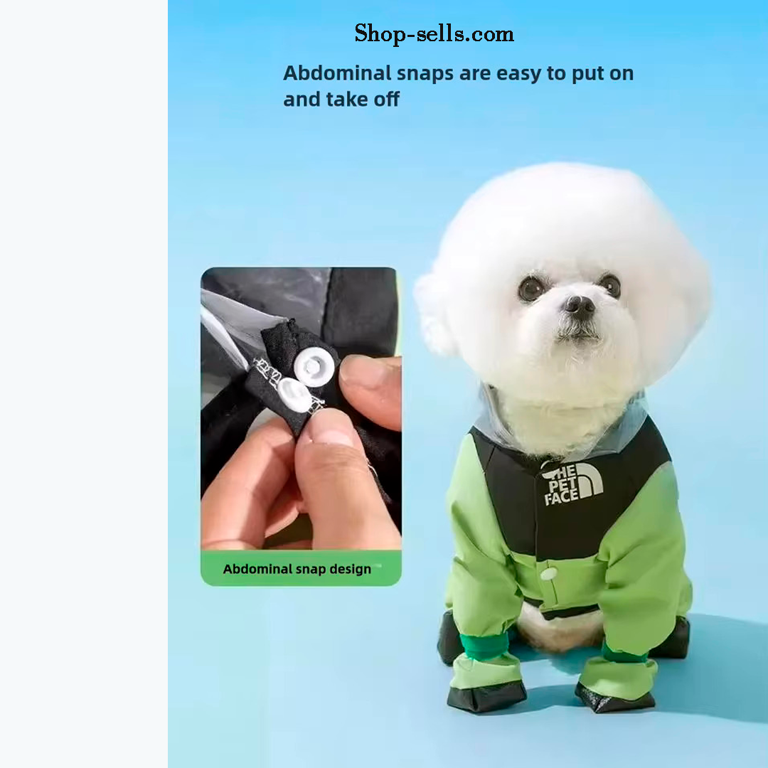 Waterproof Dog Raincoat with Hood | TPU Lining, Lotus Effect | Sizes XS–XXL