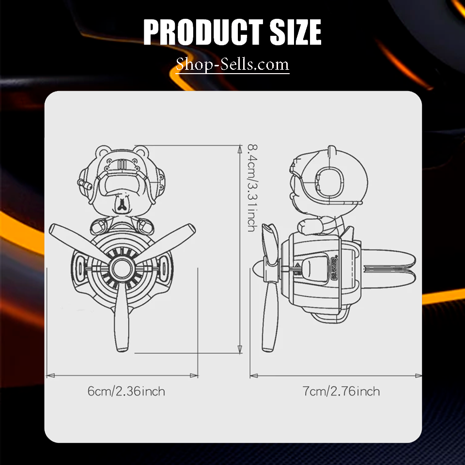 Car Air Freshener CX-2 — Stylish Rotating Solid Perfume with Ocean Scent