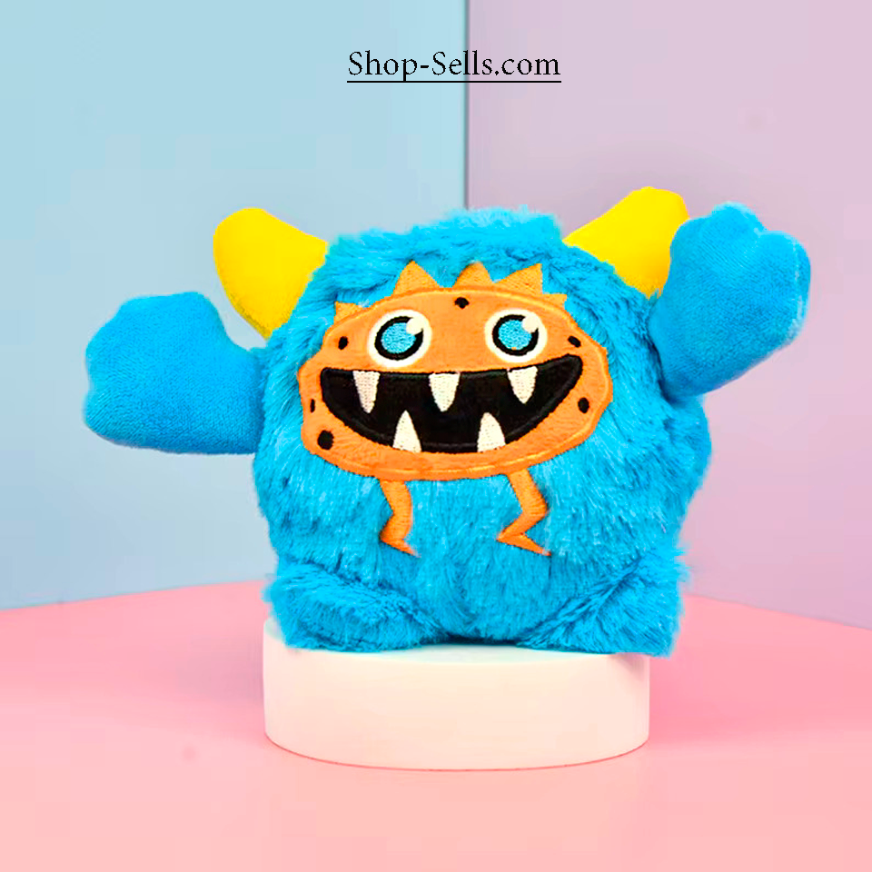 Interactive Dog Toy Monster & Crab 2-in-1 | Chew Plush Ball with Squeaker