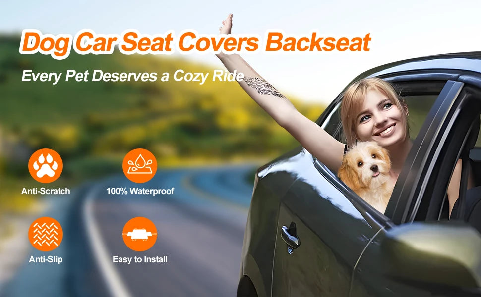 Waterproof Dog Car Seat Cover – Ultimate Protection & Comfort for Every Ride!