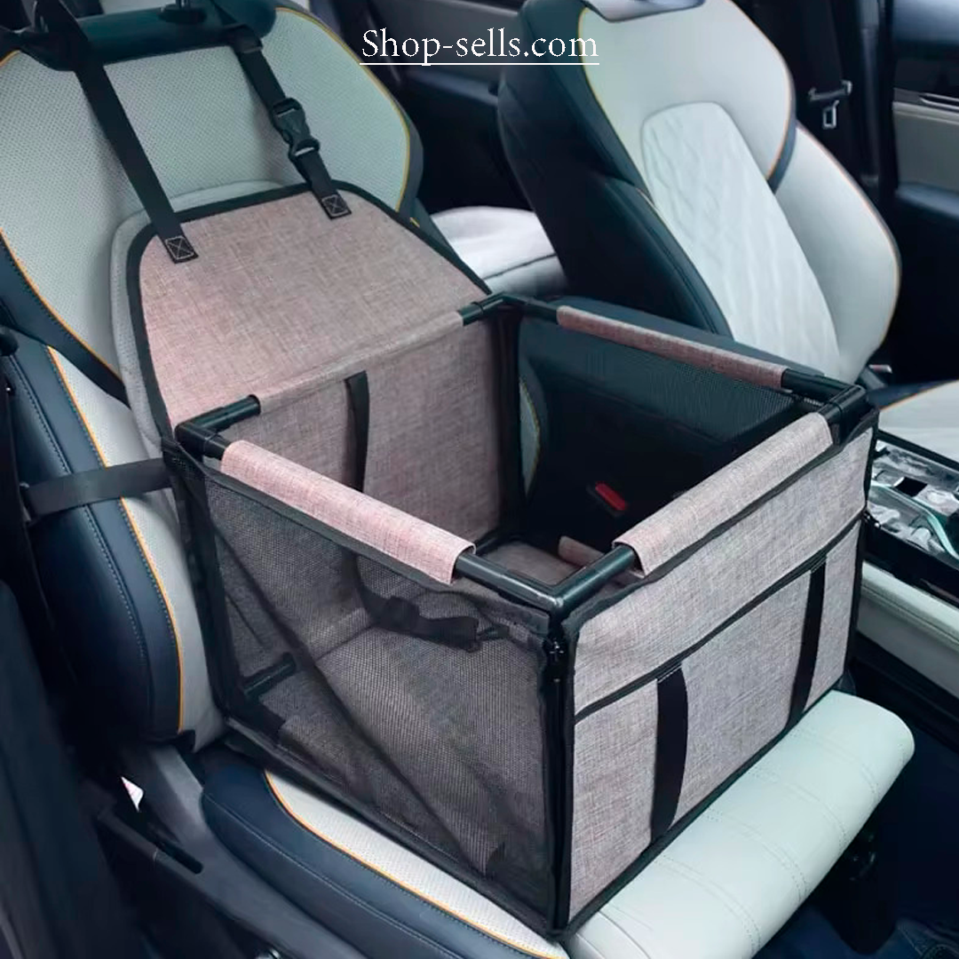 Waterproof Pet Car Seat Basket — 900D Oxford + PVC, Booster Carrier for Small & Medium Dogs/Cats