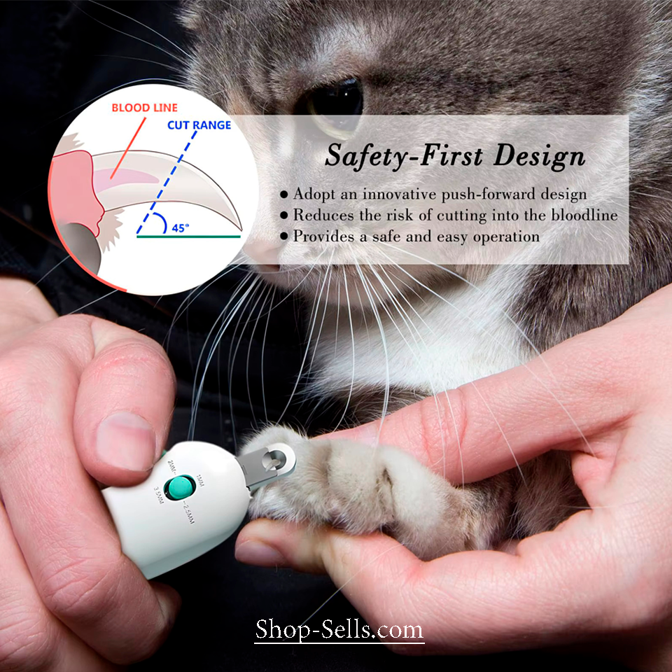 Pet Nail Clippers with Safety Guard & Nail File – For Cats, Dogs & Rabbits | Shop-Sells