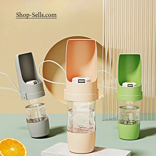 2-in-1 Dog Water Bottle with Food Container – Leakproof Travel Bowl for Walking & Hiking