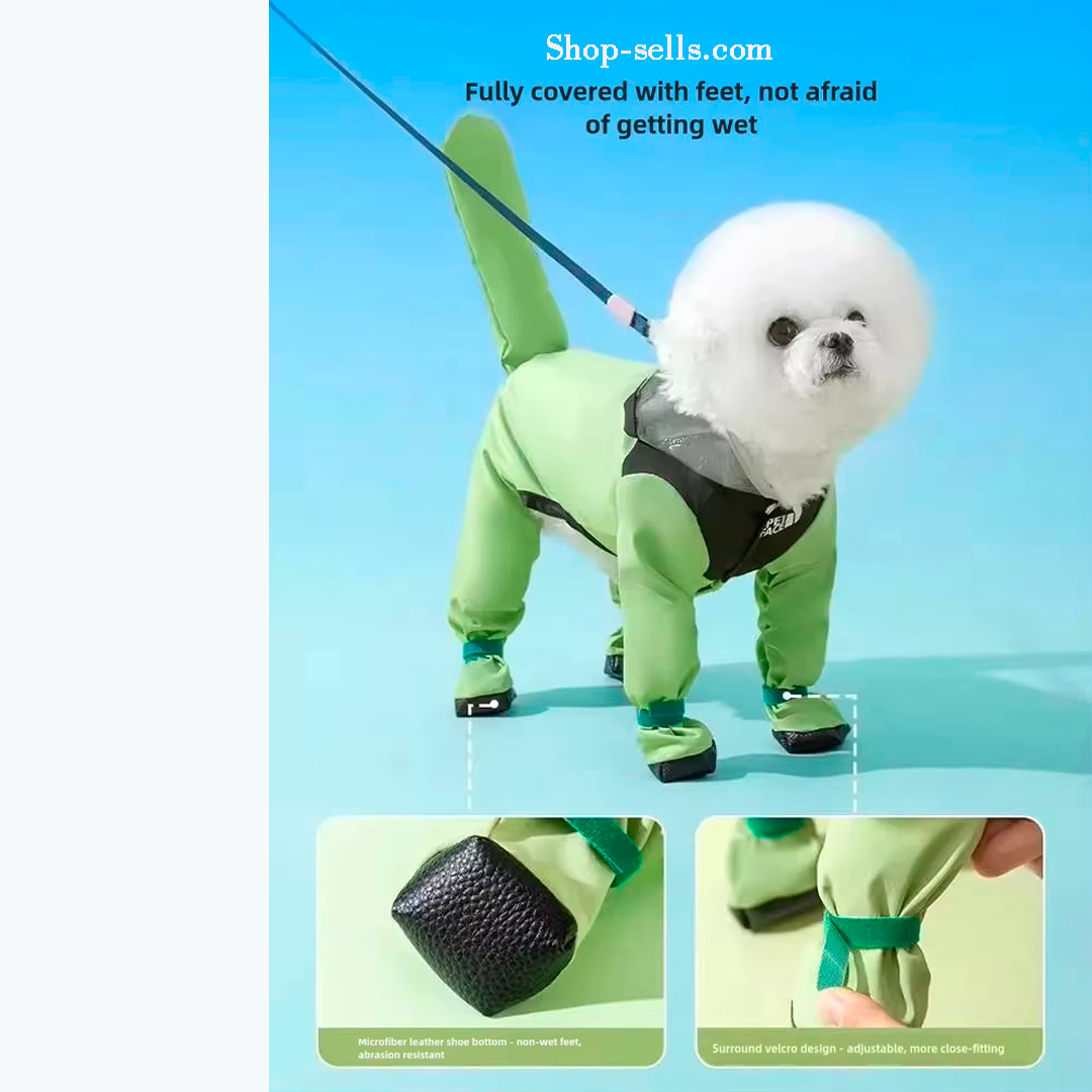 Waterproof Dog Raincoat with Hood | TPU Lining, Lotus Effect | Sizes XS–XXL