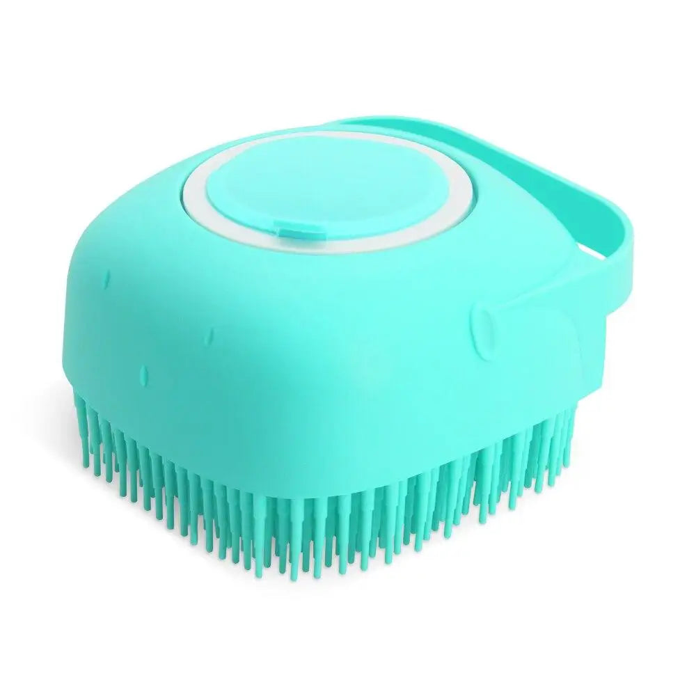 2-in-1 Dog Bath Brush with Shampoo Dispenser – Soft, Safe & Mess-Free Grooming