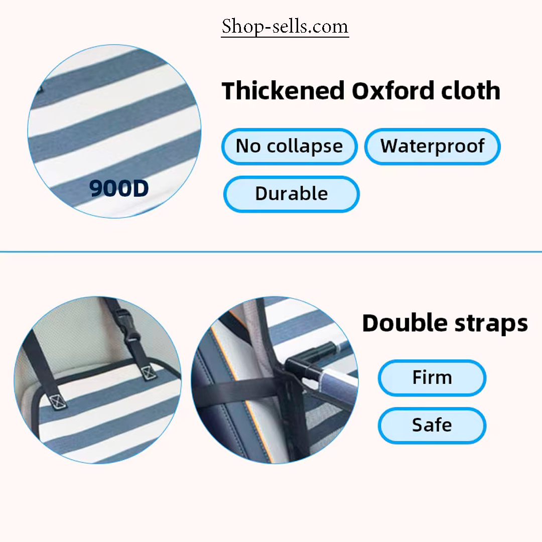 Waterproof Pet Car Seat Basket — 900D Oxford + PVC, Booster Carrier for Small & Medium Dogs/Cats