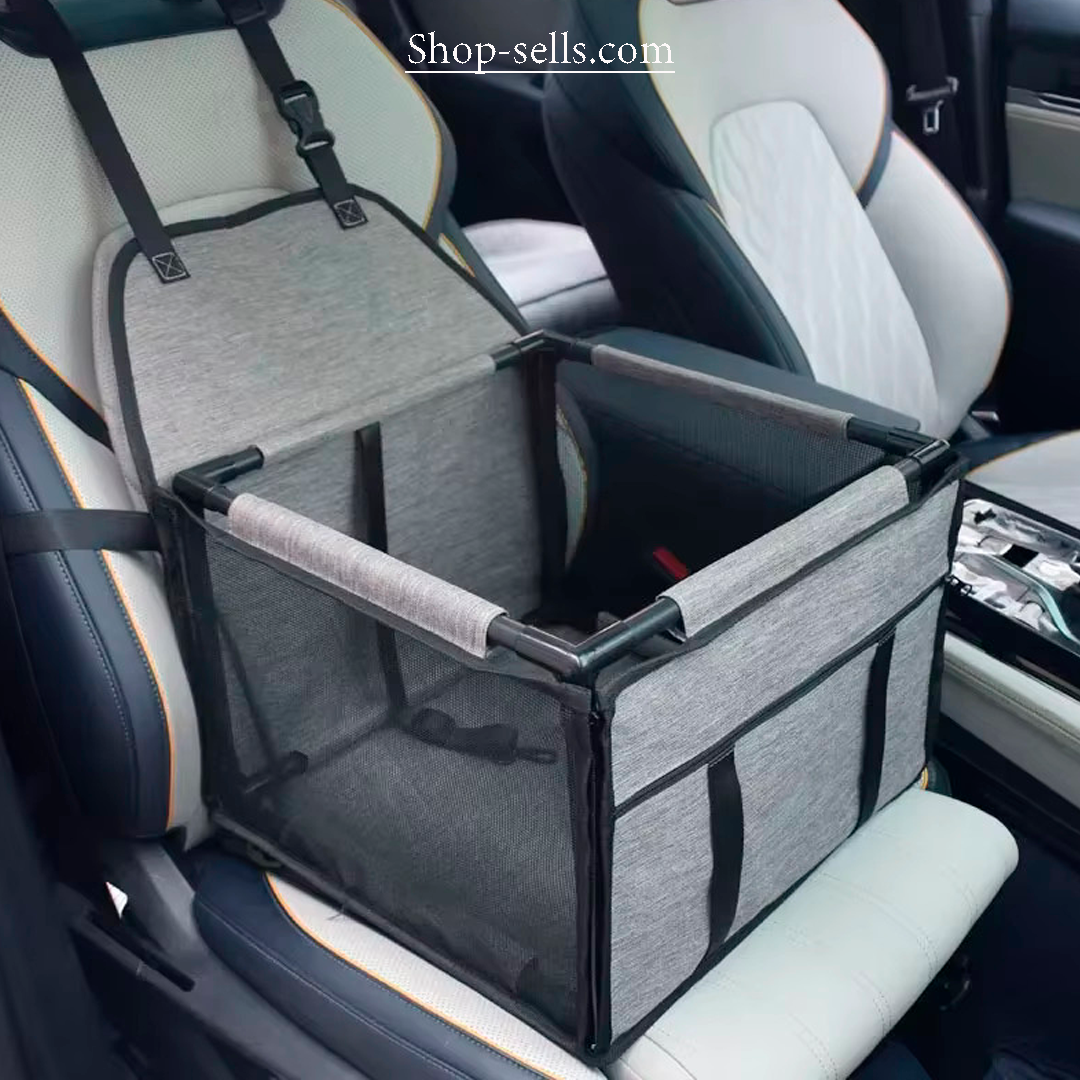Waterproof Pet Car Seat Basket — 900D Oxford + PVC, Booster Carrier for Small & Medium Dogs/Cats