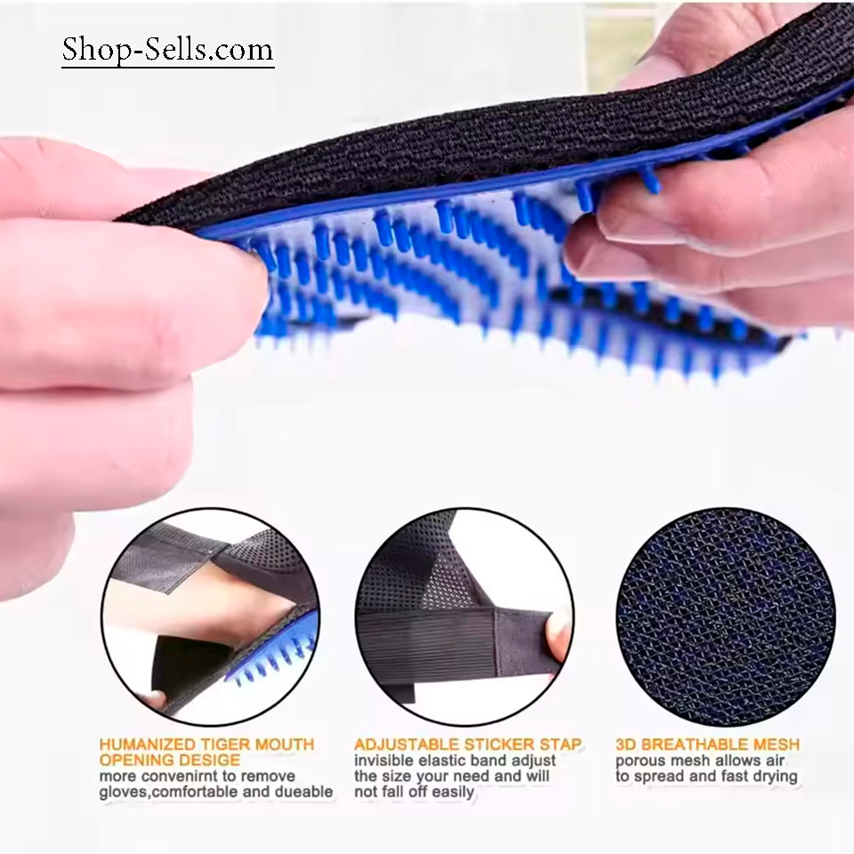 Grooming Gloves for Cats and Dogs – Deshedding and Massage Brush, Hair Removal, Bathing and Care