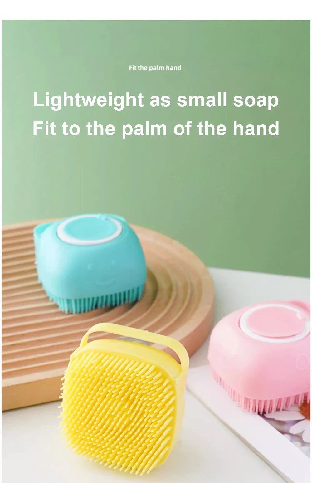 2-in-1 Dog Bath Brush with Shampoo Dispenser – Soft, Safe & Mess-Free Grooming