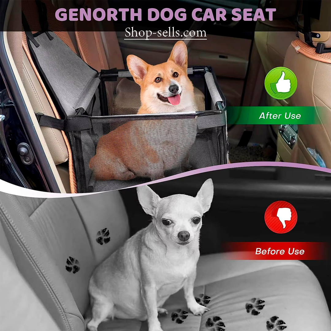 Waterproof Pet Car Seat Basket — 900D Oxford + PVC, Booster Carrier for Small & Medium Dogs/Cats