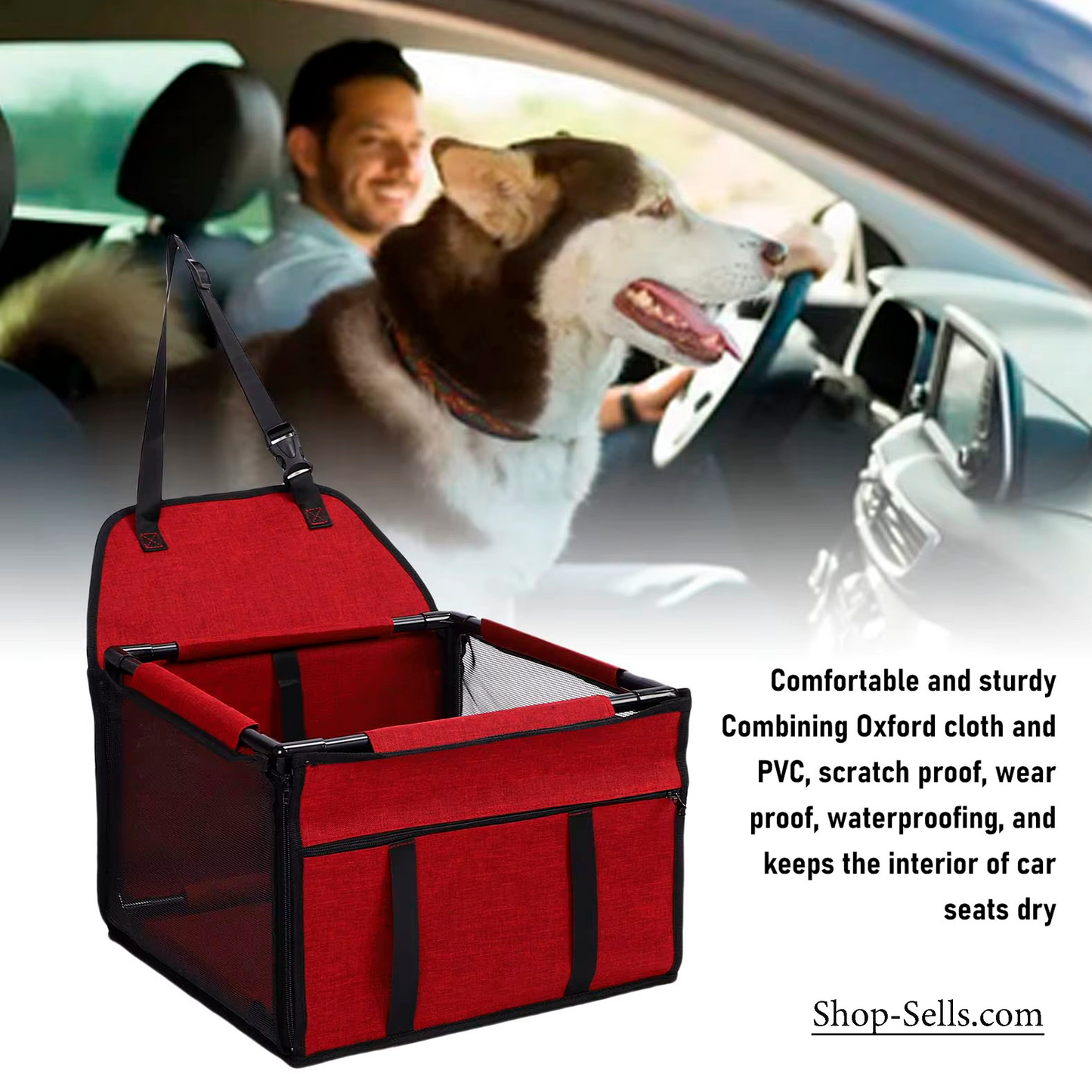 Waterproof Pet Car Seat Basket — 900D Oxford + PVC, Booster Carrier for Small & Medium Dogs/Cats