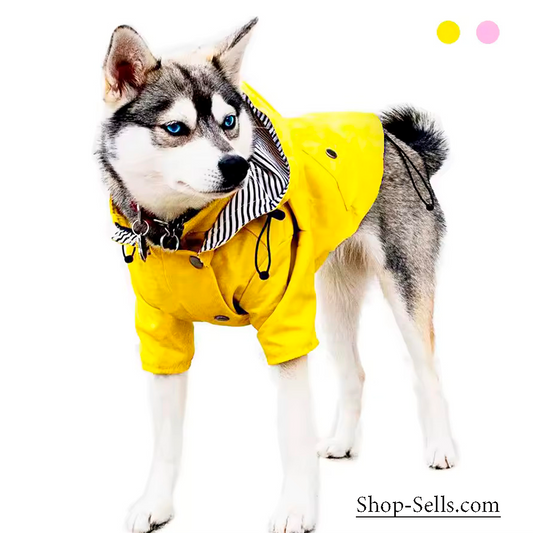 Waterproof Dog Raincoat with Hood — Stylish, Adjustable & All-Weather Protection